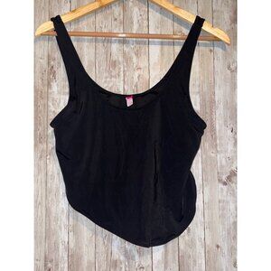 Victoria's Secret Black Asymmetrical Padded Lined Swim Tank Top Size Large L/G